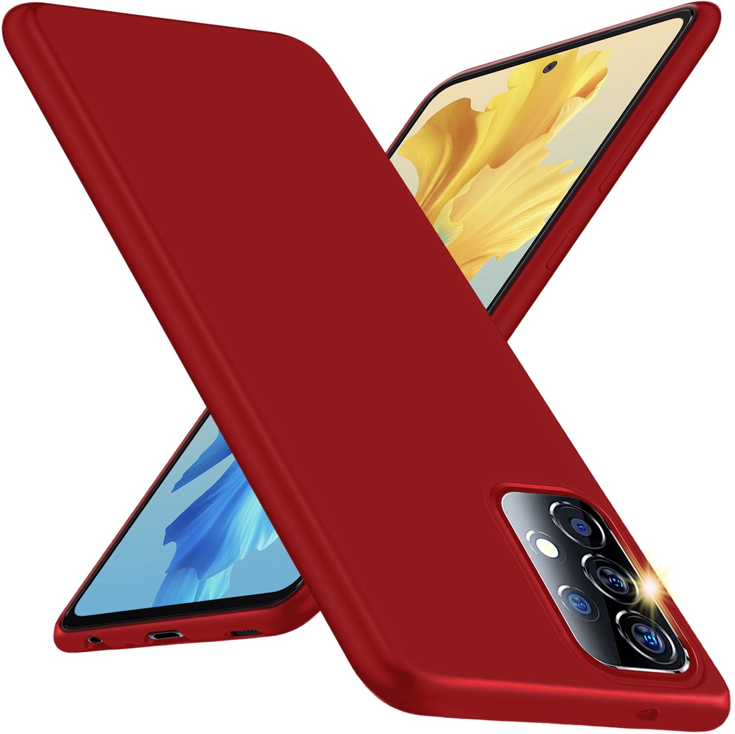 sqgylgl Ultra Dünn Hülle für Samsung Galaxy A53 5G, Extrem Dünn Matte Finish A53 Handyhülle PC Schale Schutzhülle Ultra Slim Case, Elegant Stoßfest Cover für Samsung A53 5G (Rot)