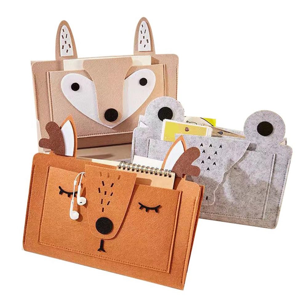 Osmond 3Pcs Bedside Organiser Hanging Bag Bedside Organizer Cute Bunk Bedside Organizer