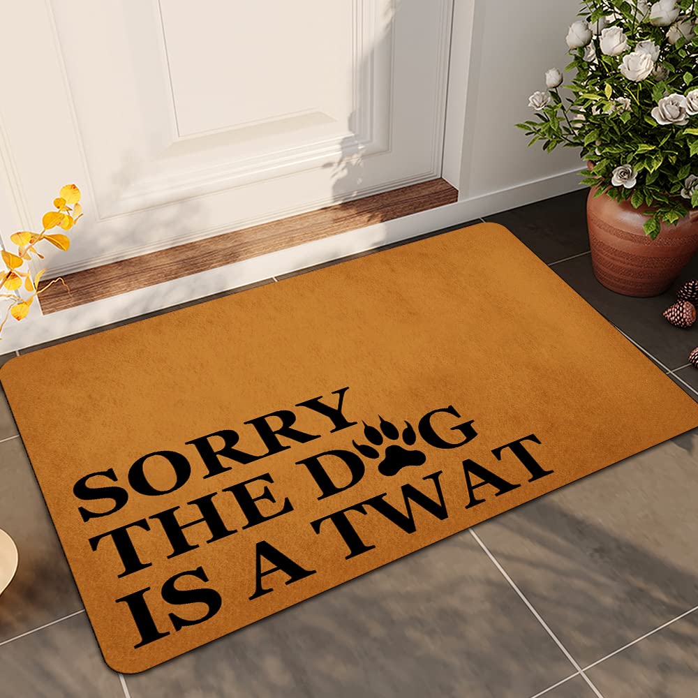 Zerbino Divertente Con Cane 'Hope You Like Dogs' - 76x43 Cm, Antiscivolo In Gomma, Roszwtit
