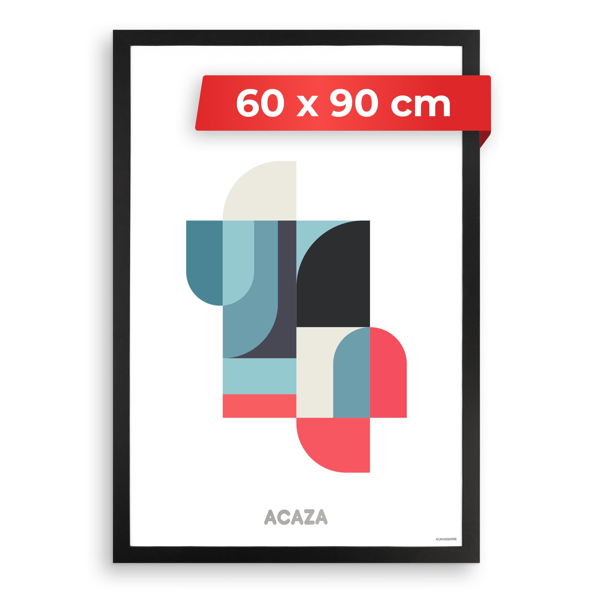 ACAZA 5-er Set Bilderrahmen 15x20 cm - Schwarz Holz - Fotorahmen für mehrere Fotos - Inkl. Acrylglas Schutz