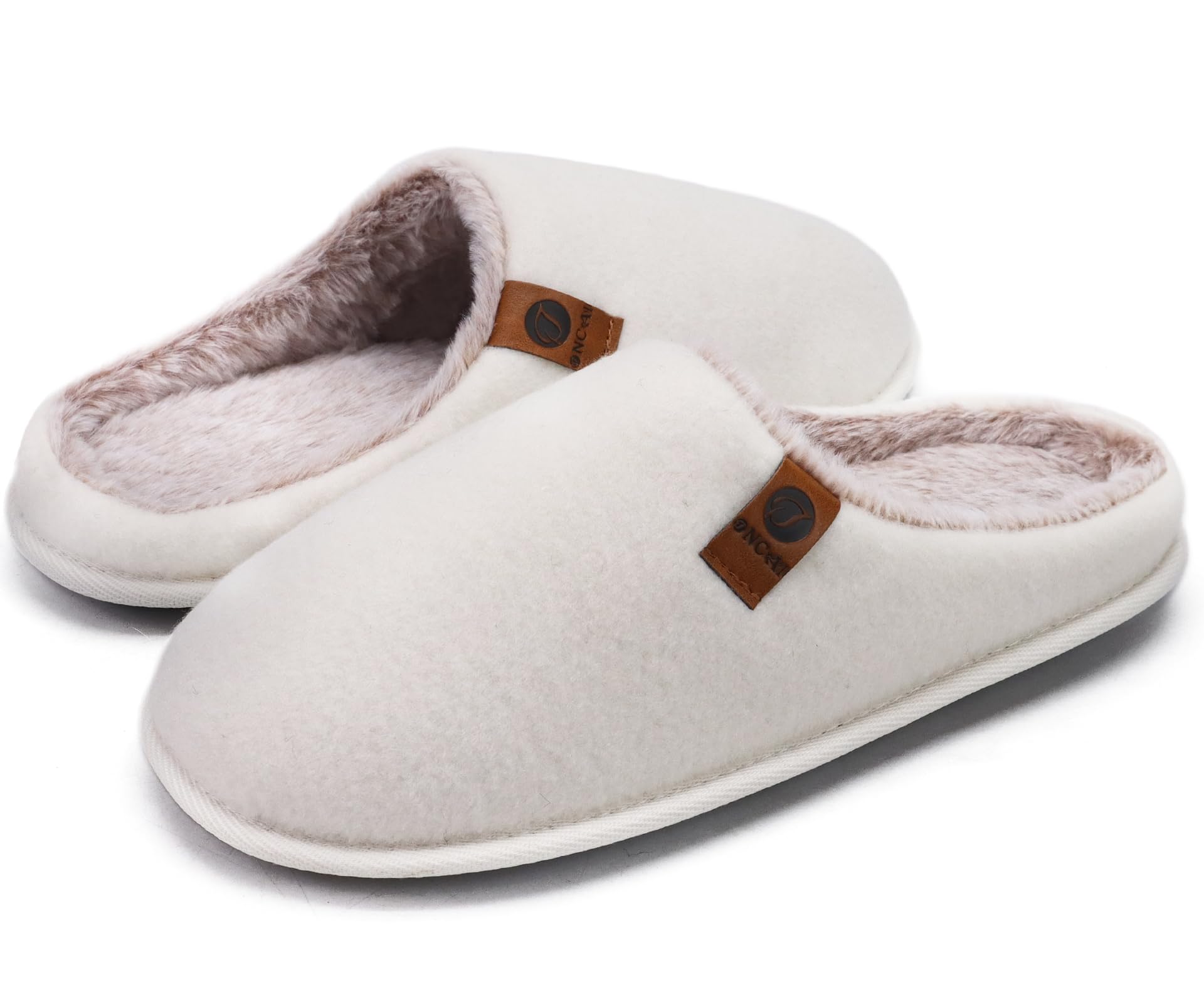 ONCAI Pantofole da Uomo Invernali, Comoda Memory Foam Calde Scarpe da Casa in Lana Con Suola Antiscivolo Taglia 40-49 EU