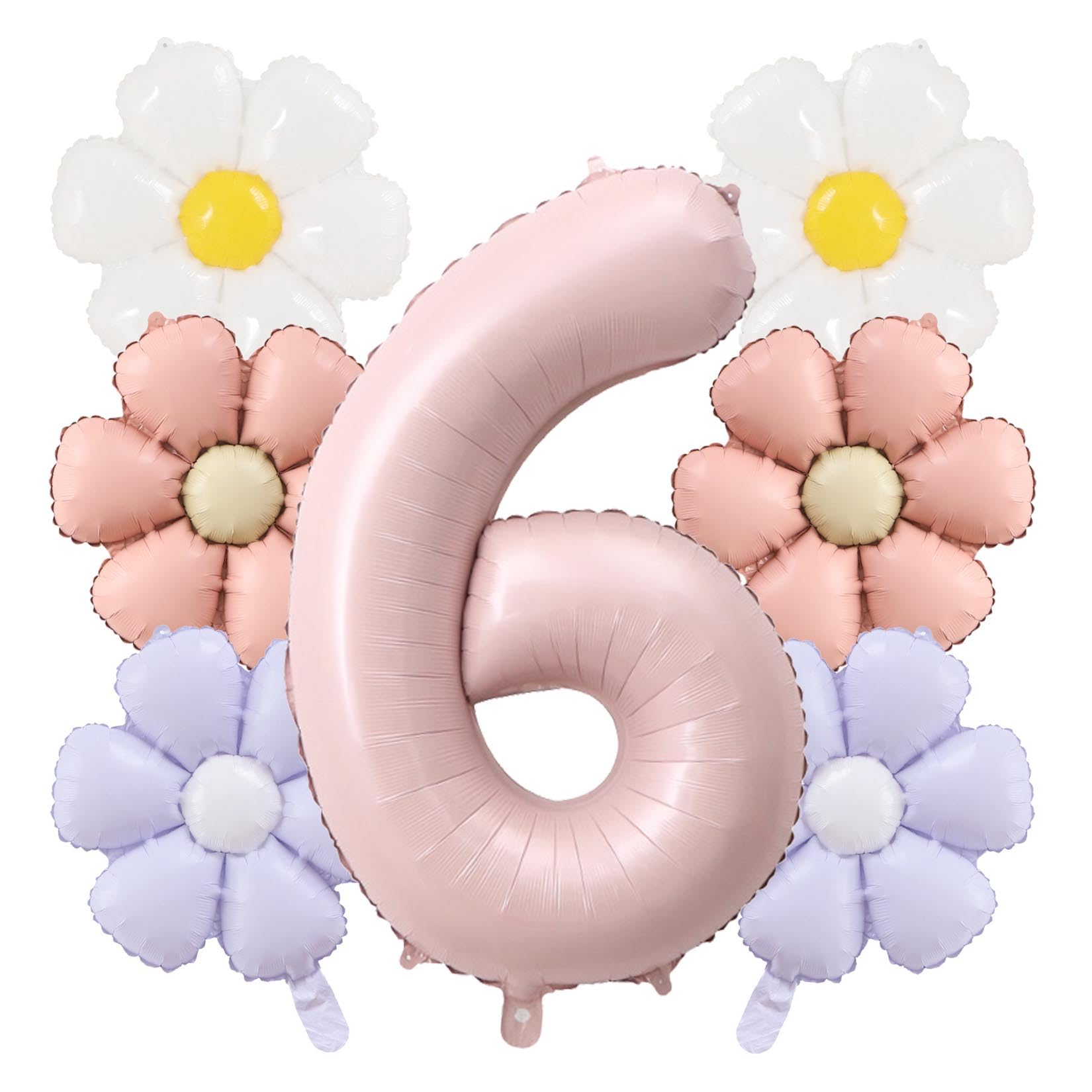 Zestaw balonów z numerami "Happy Birthday" (numer 6)
