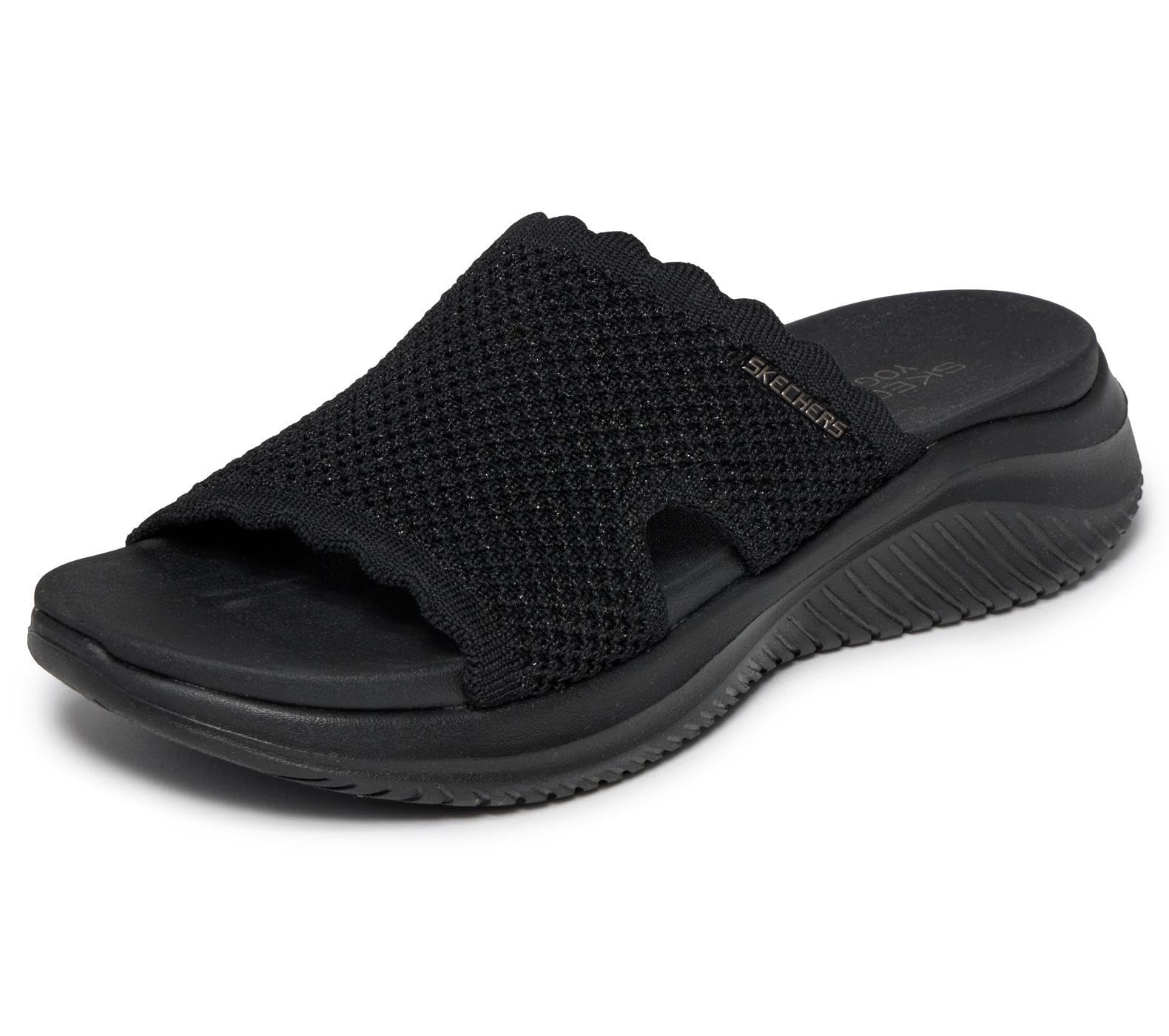 Skechers Women's Black Ultra Flex 3.0 Sandal-Bring I Sliders  6 Uk Size 6