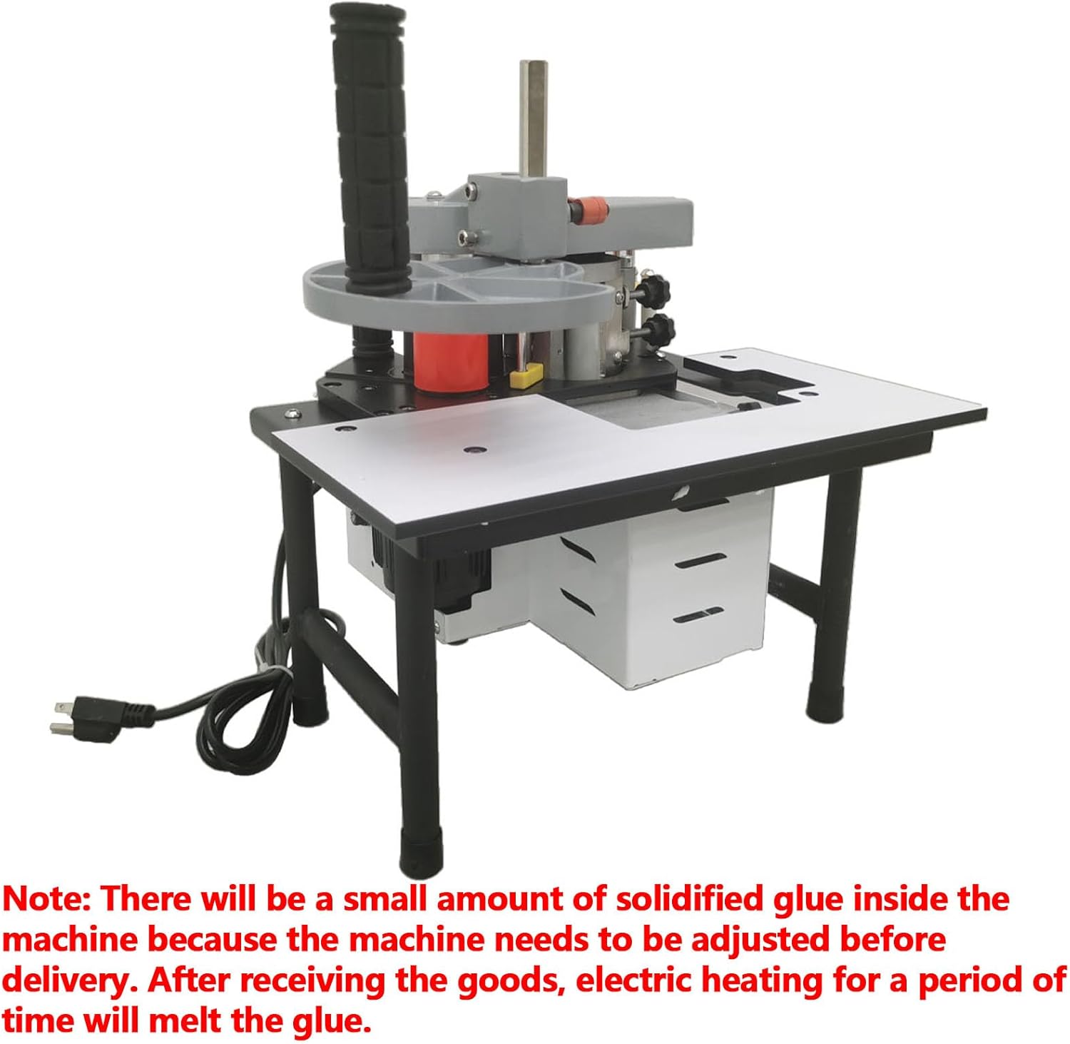 Woodworking Edge Banding Machine Woodworking Edge Banding Gluing Machine Portable Edge Bander with Double-sided Glue Coating for Straight Abnormally-Shaped Edge Banding 110V 765W