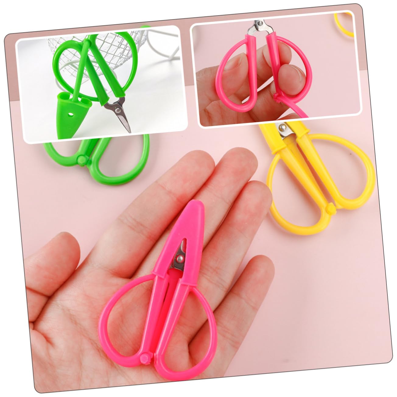 VILLCASE 24pièces Mini Ciseaux De Couture Multi-fonctions Avec Couvercle Ciseaux De Pour Arts Et Activités Scolaires