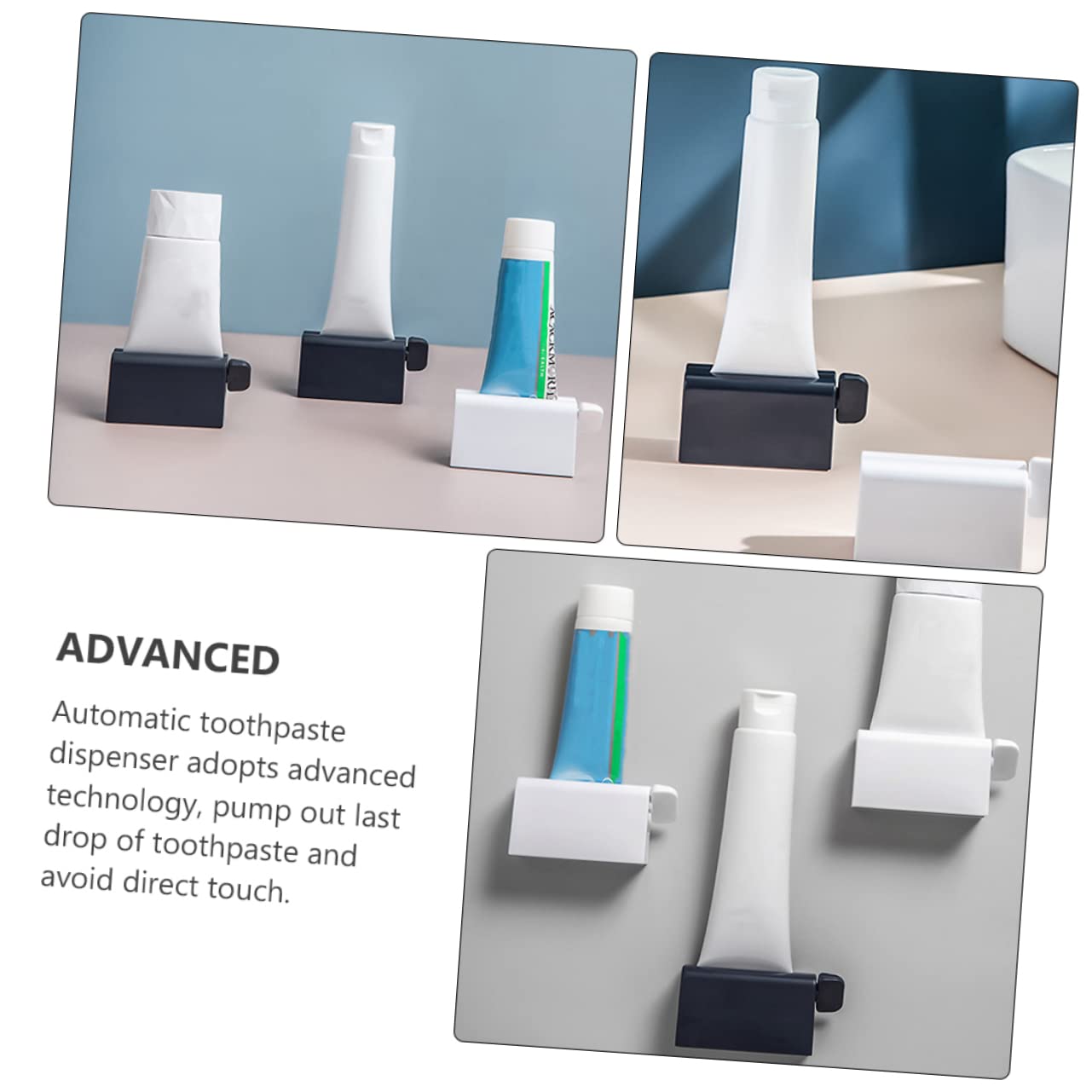Holibanna Toothpaste Holder Squeezer Stand Wall-Mounted Rack Easy Installation Multi-use for Creams Gels