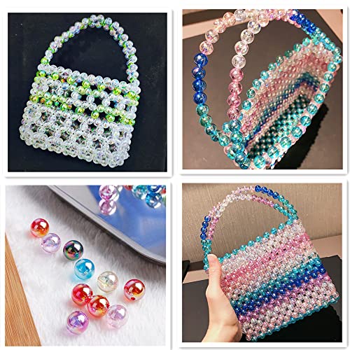 300 Pcs Acrylic Round Beads Ab Colors Acrylic Beads 8Mm Round Spacer Beads For Earring Bracelet Necklace Key Chains Jewelry Diy Craft Making (8Mm, Clear Ab) #TOP6
