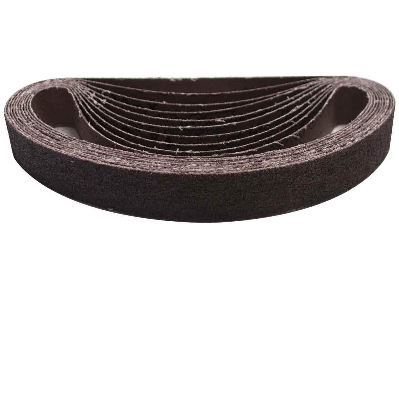 United Abrasives SAIT 60021 1/4x18 Quick Ship 1A-X Aluminum Oxide File Sander Belt, 100 Grit, 10 pack