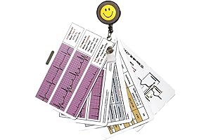 EKG Cardiac Nurse ECG Reference Badge Card