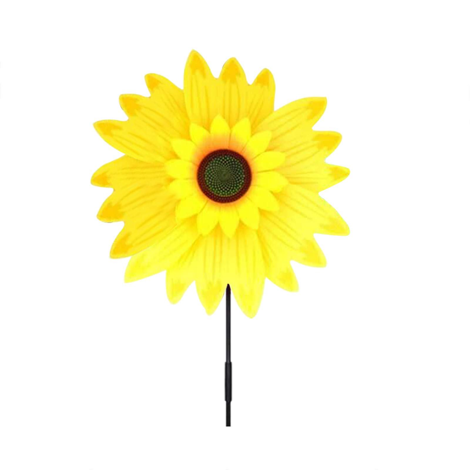 Xmiral Sunflower Garden Wind Decoration Windmill De Outdoor Patio Large (Yellow, One Size)