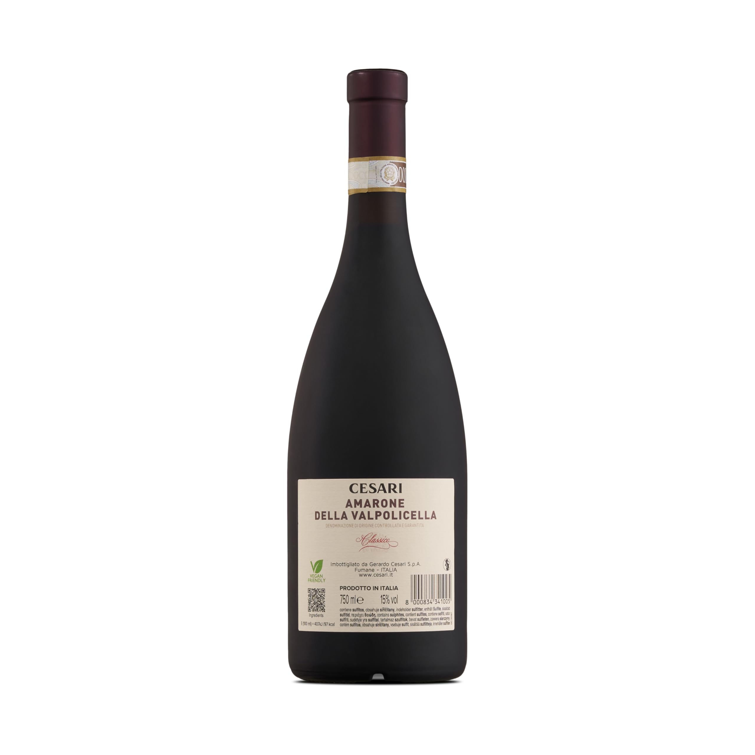 Cesari Amarone della Valpolicella Classico DOCG 2021 - Vino Icona, Elegante e Raffinato - 15% vol. - Bottiglia da 750 ml
