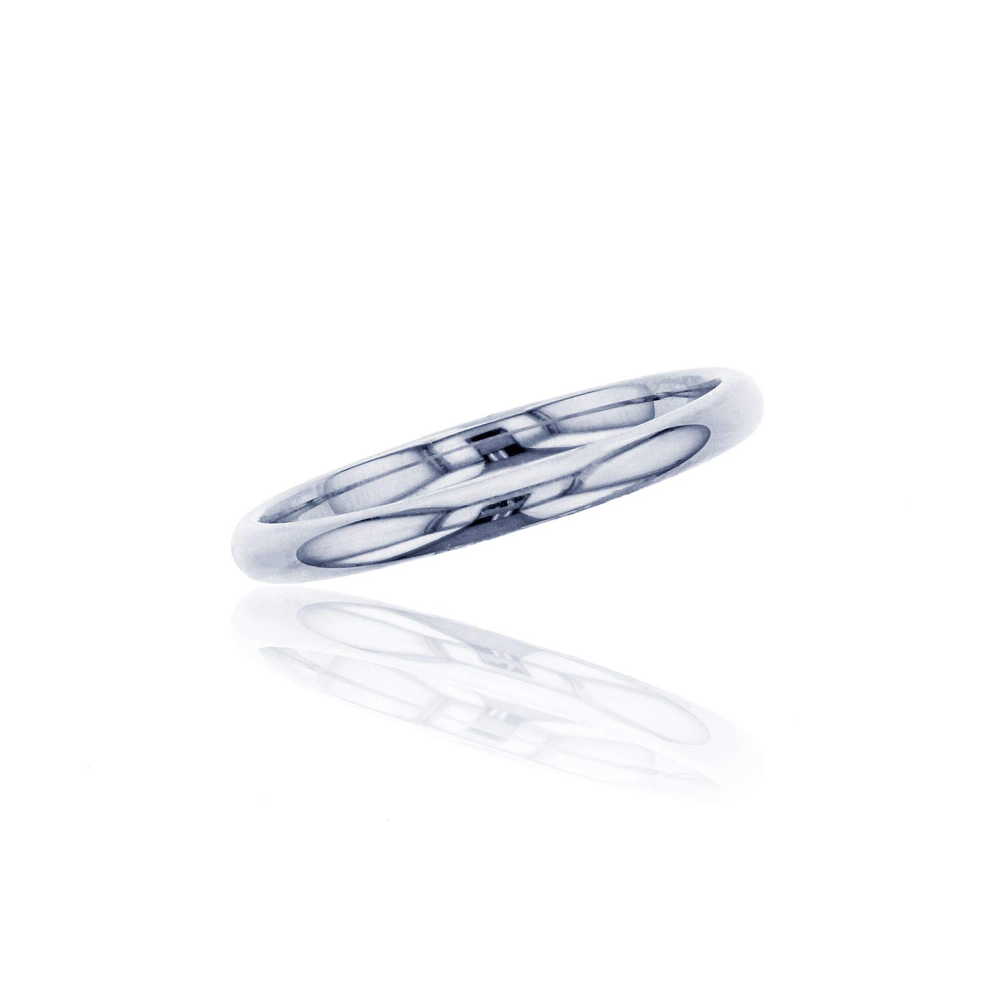 DECADENCE10K or 14K Yellow & White Gold 2mm Polished Plain Wedding Band, Size 4-12