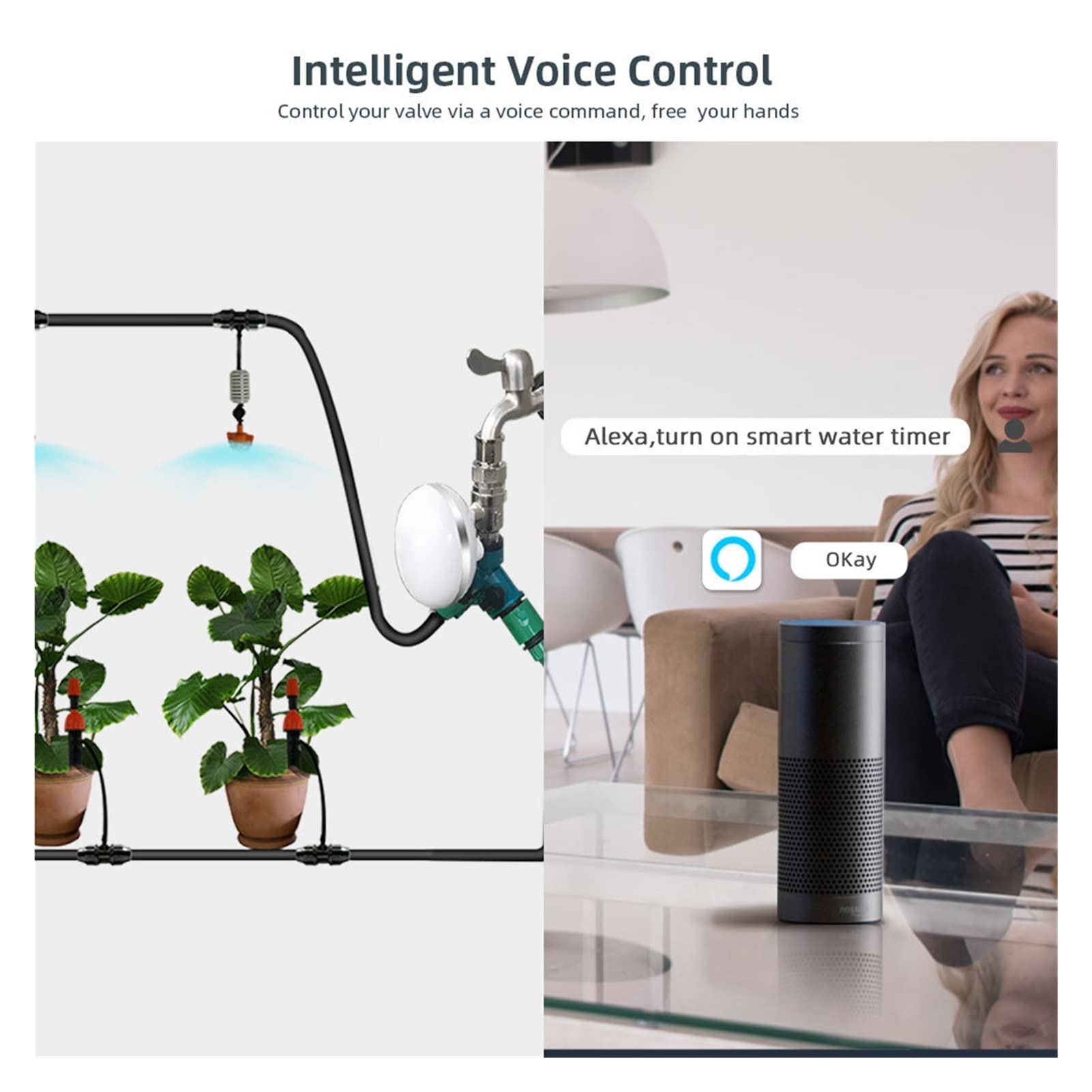 WiFi Wasserventil Smart - Automatisches Kugelventil Mit Alexa Steuerung | Bewässerungstimer