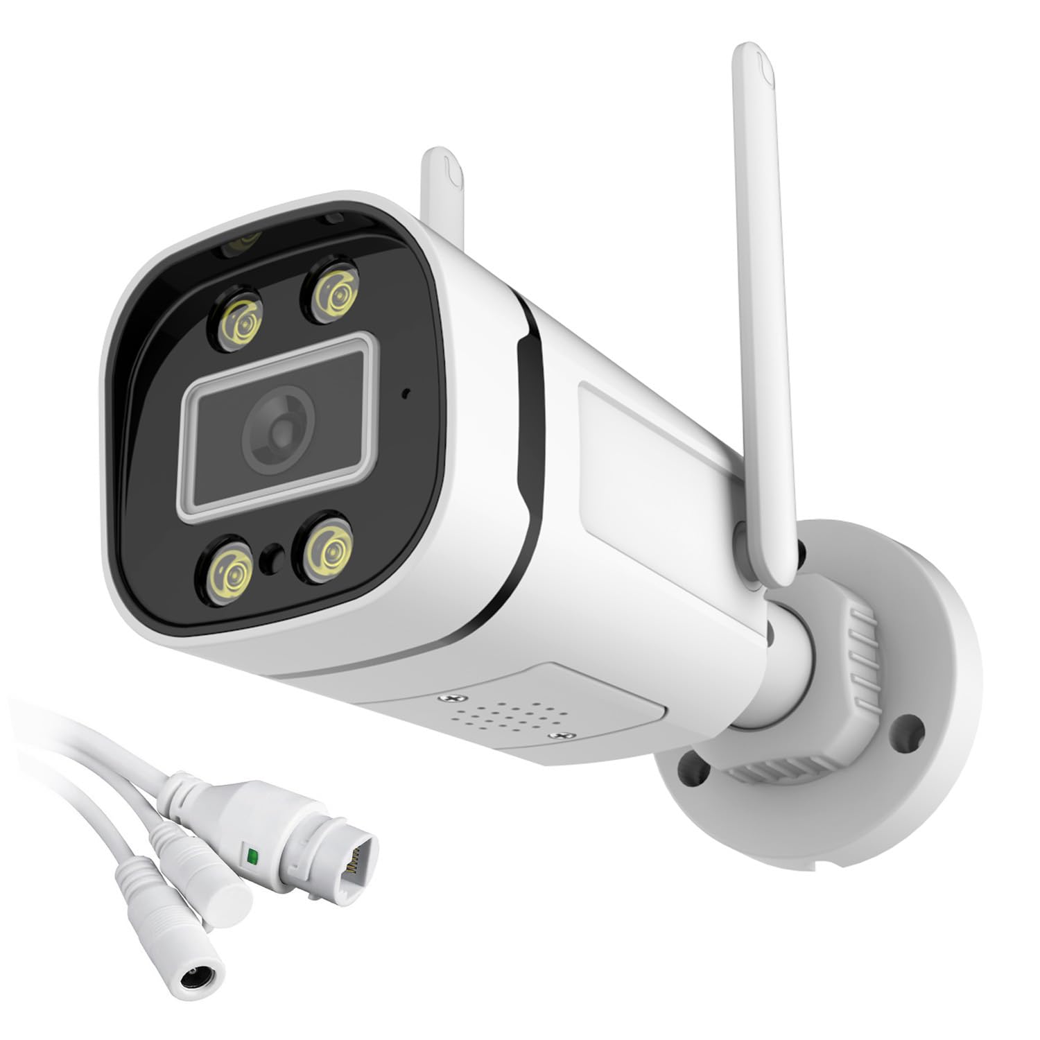 Funxwe 4G LTE Wireless Cellular Network Security Camera Built-in SIM Card Slot, Two Way Audio Spotlight Color Night Vision Motion Detection 1080P HD Surveillance Outdoor