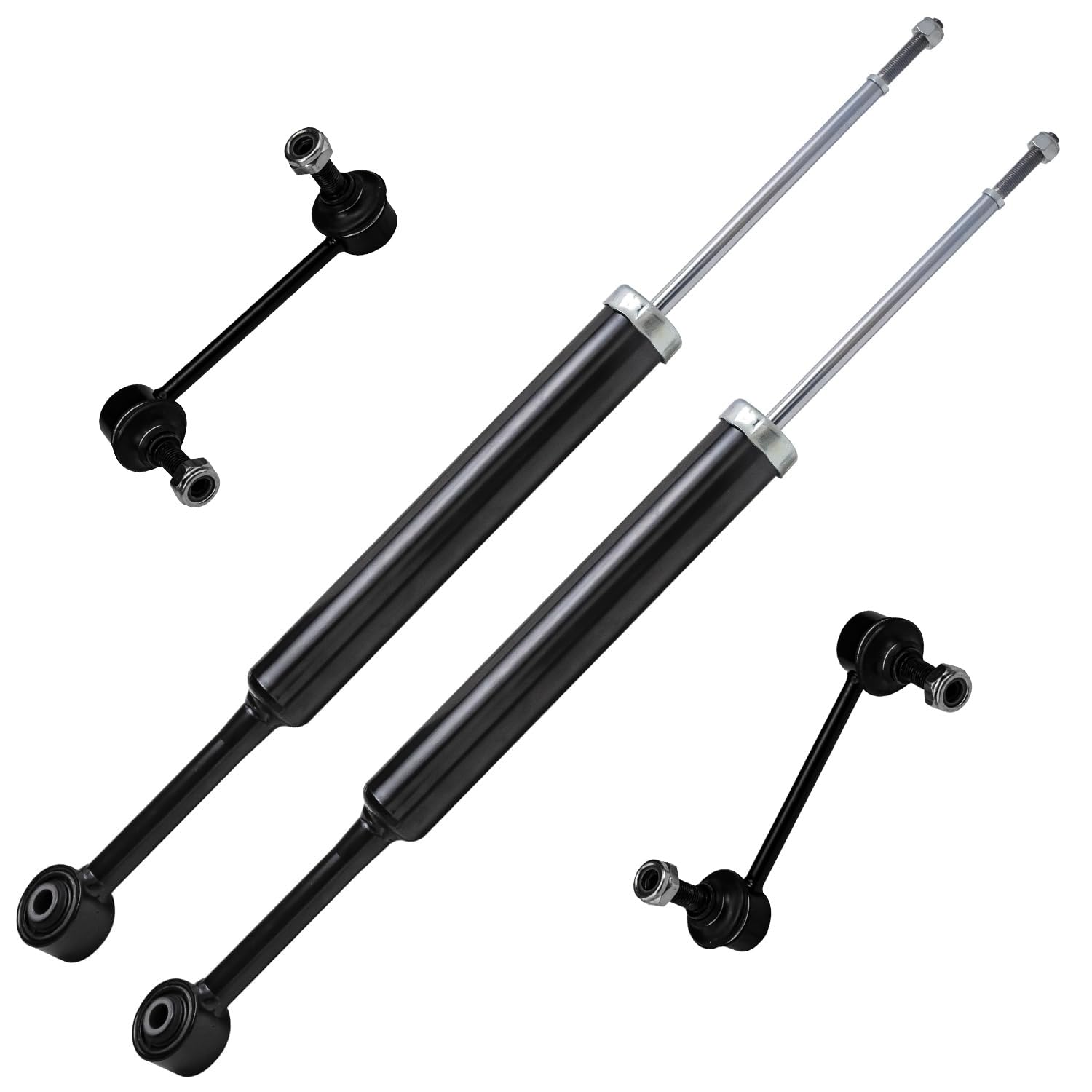 Detroit Axle - 4pc Rear Shock Absorbers Kit for 2014-2017 Jeep Cherokee