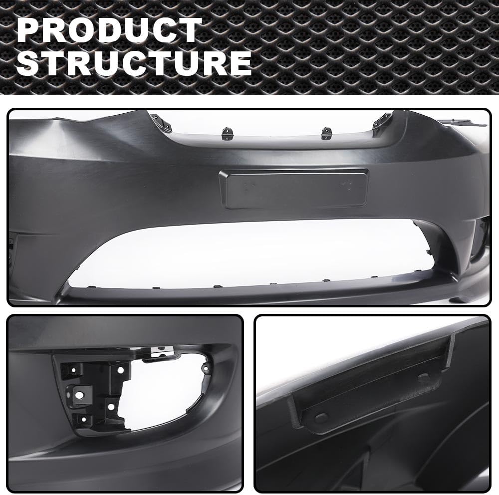 Front Bumper Cover Compatible with Hyundai Tiburon 2005-2006 w/Fog lamp Holes 865112C500 HY1000153