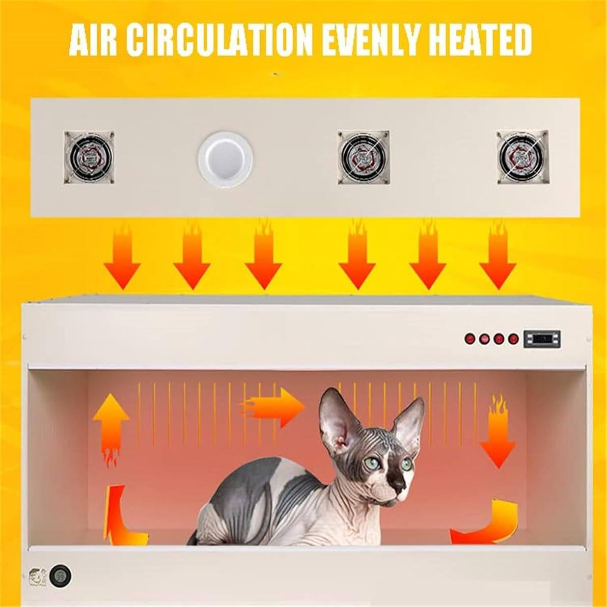 Incubadora grande para cachorros, guardería inteligente para perros y gatos, caja para mascotas recién nacidas con calentador, caja esencial para cachorros, gatitos y animales pequeños
