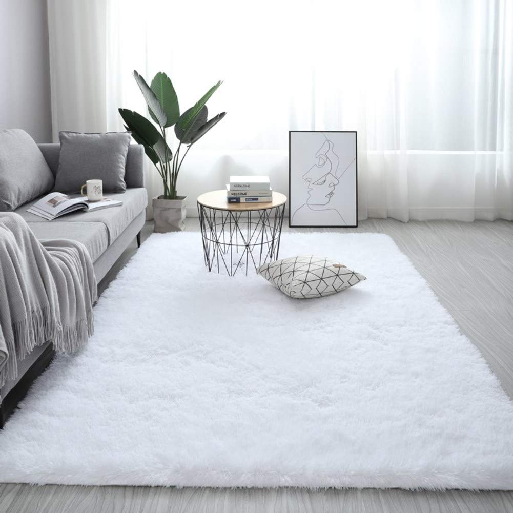 Super Soft Comfy Shaggy Rugs,living Room Bedroom Area Rug,indoor Modern Fluffy Rugs,home Decorative Carpet,pet Floor Shag Food White 200x300cm(79x118inch)