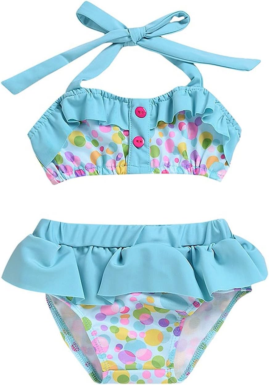 Suspender glitz swim suit/ little girls swim suit/ ruffle swim suit