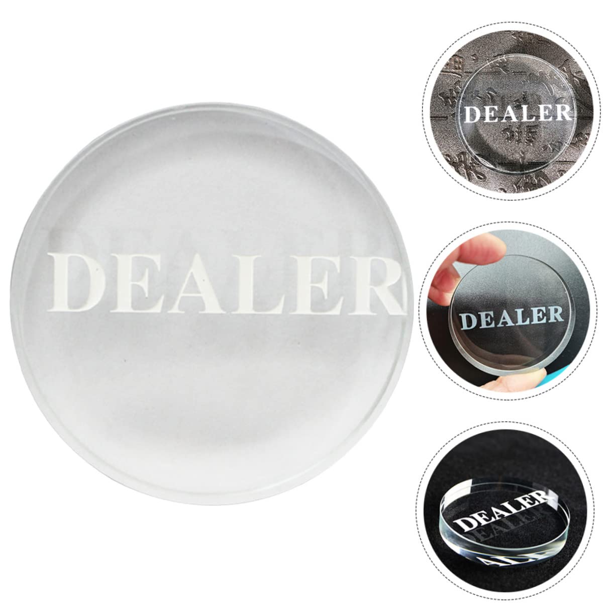 TOYANDONA 5piezas Botón De Repartidor De Póker De Resistente para Póker para Visible y Elegante
