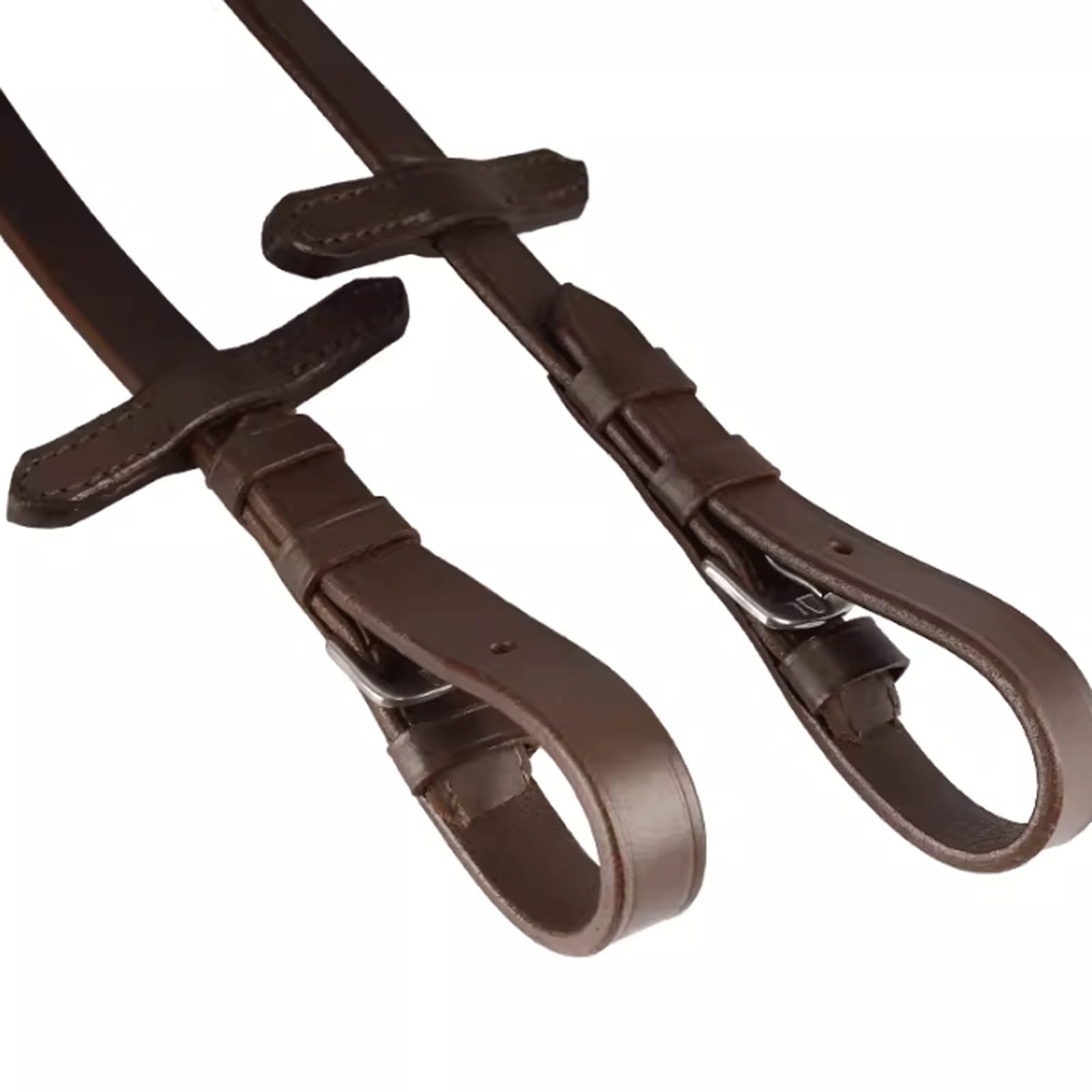 Headcollar/Cubierta de Brida Brida de Caballos Ecuestres Rienda de Agua de Cuero de Vaca Clásica Suministros Ecuestres (Color : Brown, Size : L)