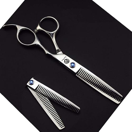 Miniatura 1 de Purple Dragon Tijeras de adelgazamiento de cabello de 6.0 pulgadas con bolsa, perfectas para peluquería profesional