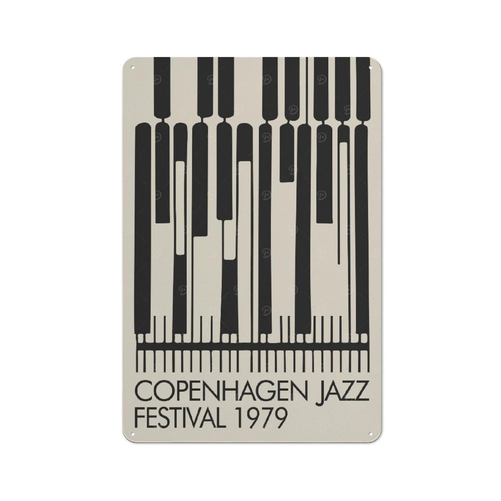 Junmoney Style-16 Copenhagen Jazz Fest Everyday Metal Wall Decor 30X20cm, Vintage Metal Sign For Hallway, Home Bar, Garage Or Study
