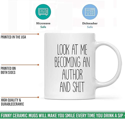 Miniatura 4 de Nuevo regalo divertido para escritor, Mírame convertirse en un autor y regalo de mierda para el nuevo escritor escritor tazas de regalo de escritor