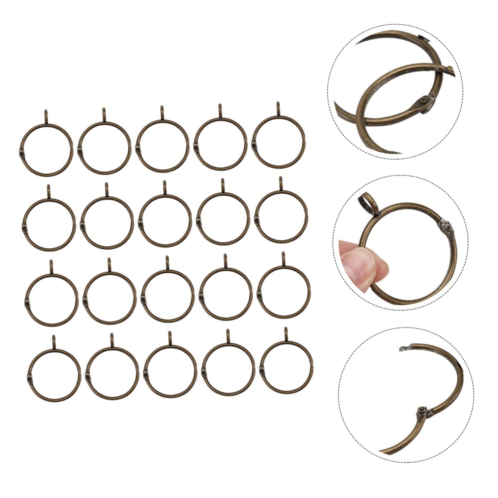 ganci per tende da doccia, Ganci da doccia for tende, 20 pezzi Anello for tende Gancio for tende Anello Ganci decorativi Ganci romani for tende da doccia Gancio resistente