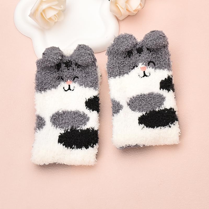 Fuzzy Cat Paw Socks for Women Men Funny Christmas Gifts for Teen Girls Boys Cozy Winter Crew Socks Cute Thick Sleeping Socks4