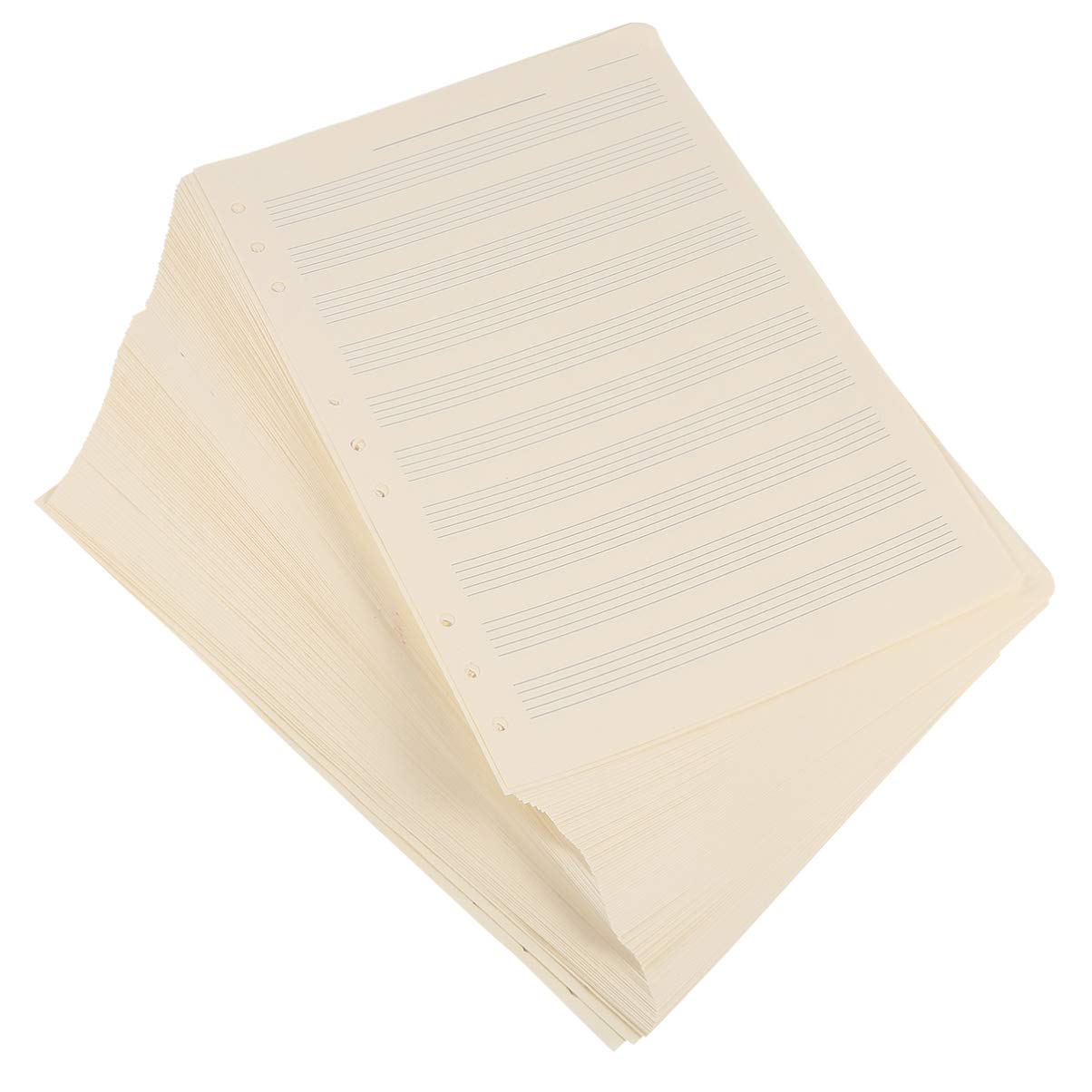Music Manuscript Notebook Refill 100 Sheets 3mm 10 Rows Manuscript Paper Loose-Leaf Practical Composition Notebook Empty Refill Paper for Students Staff Blank Staff Paper