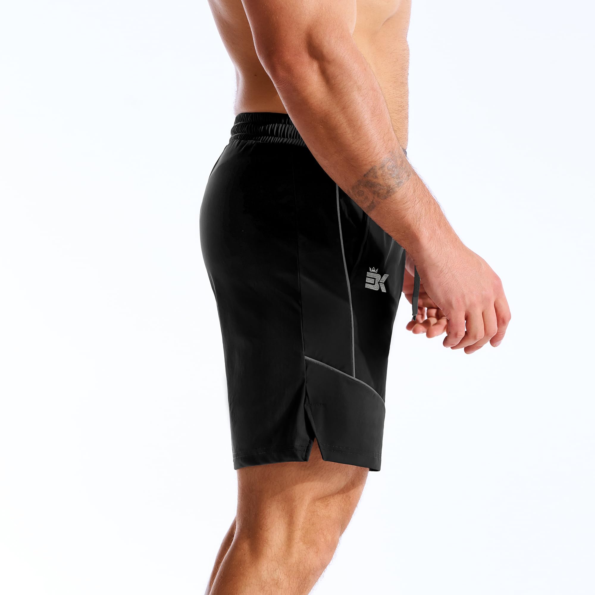 ZENWILL AdiArmor Pantalones Cortos Hombre Deporte Cremallera Pantalón Corto Gym Pantalon Corto Running Secado Rápido — view 7