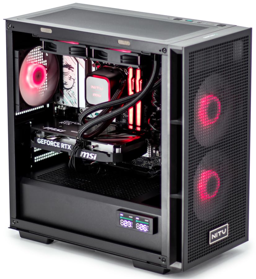 NITU Gaming PC | Intel Core i5-14600KF + RTX 5060 Ti 16 GB | 16 GB RAM | SSD NVMe 1 TB | Windows 11 Home | PC Gamer 1440p Raytracing | 650W Bronze | Unità Centrale ad Alte Prestazioni