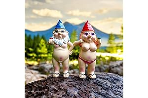 Garden Gnome Naughty Statue Lawn Resin Figurine