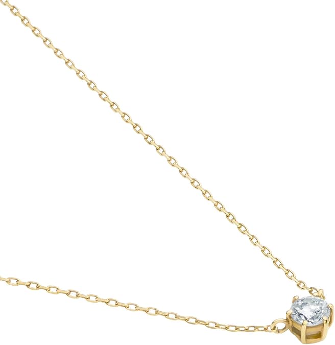 Amazon | [VAヴァンドーム青山]K18YG ダイヤモンド 0.1ct ネックレス