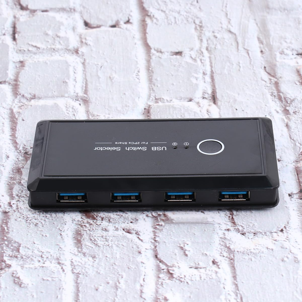 USB 3.0 Druckerfreigabe Umschalter 2 Port zu 4 Geräte Scanner und Drucker Automatischer Umschalter Schwarz Kunststoff Metall für Zuhause und Kleines Büro