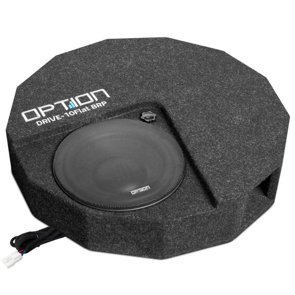 DRIVE10FLAT-BRP-D2 Passiver Reserverad-Subwoofer kompatibel mit Kia Proceed GT JBL-Soundsystem