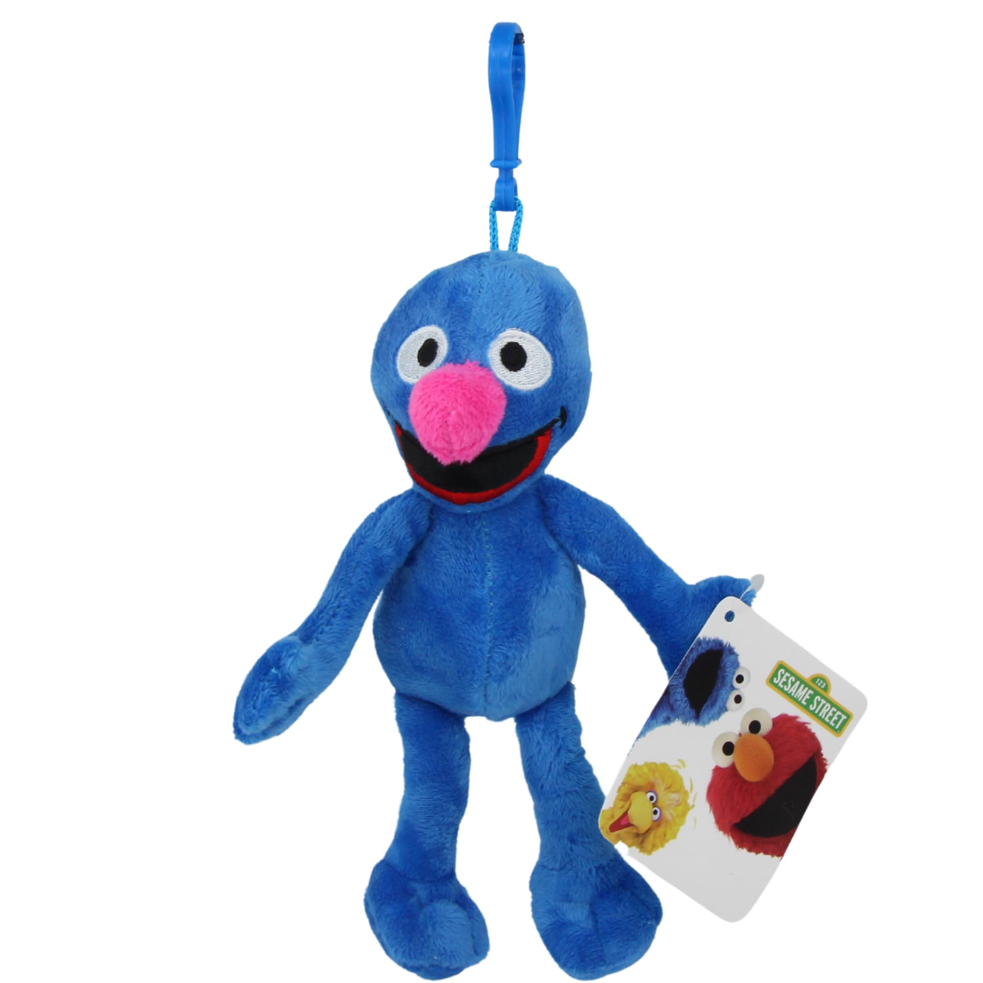 Hasbro Sesame Street Elmo Super Soft Gift Quality Plush Toy - (Grover 15cm Bagclip)
