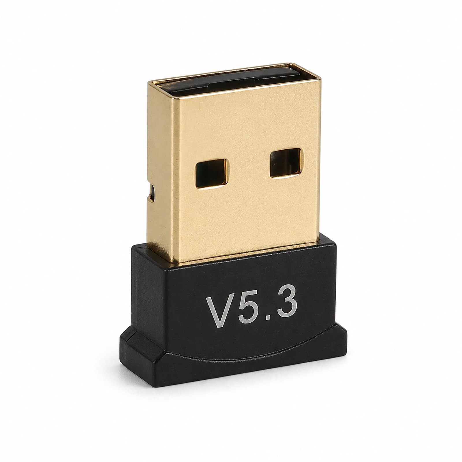 Bluetooth Adapter für PC, USB Bluetooth 5.3, Plug&Play, treiberfrei, Multi-Geräte kompatibel, bis 20m Reichweite, Audio 16 Bit/44,1 kHz, kompakt, tragbar, Windows 11/10/8.1/7, Laptop, Desktop, Headset