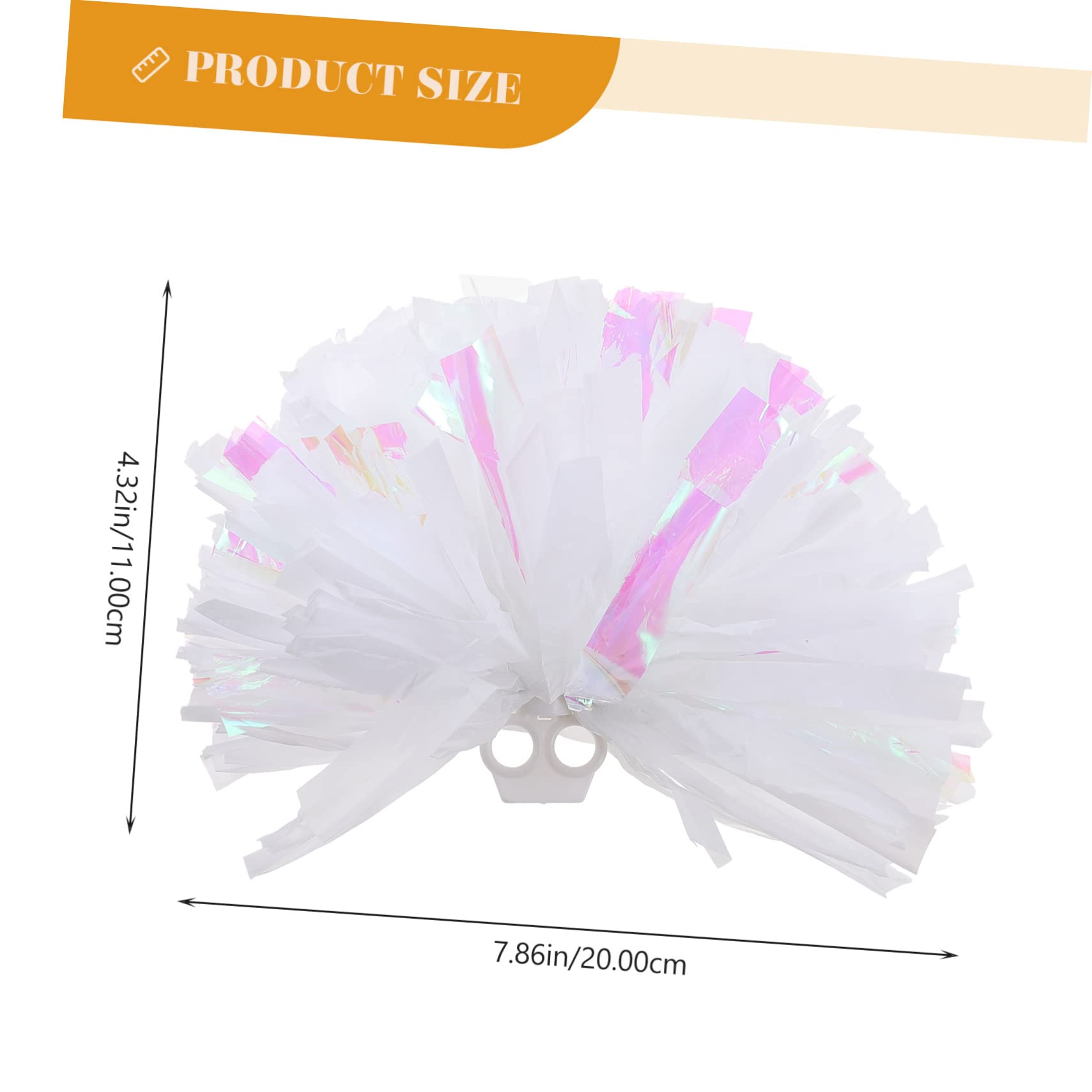 Mikikit 2pcs Purple Cheerleading Pom Poms Metal Cheer for Sports Cheerleading Props Reusable and Lightweight