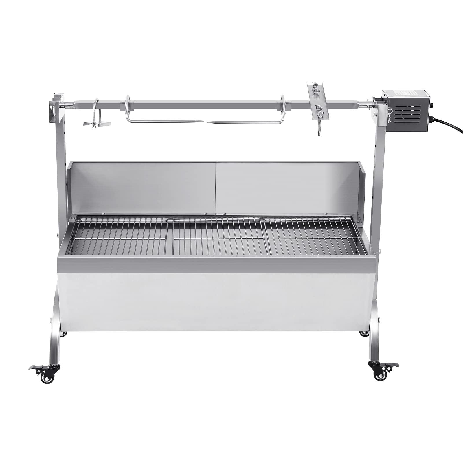 Samger 25W Portable Rotisserie Grill Roster with Wheels 33In Electric