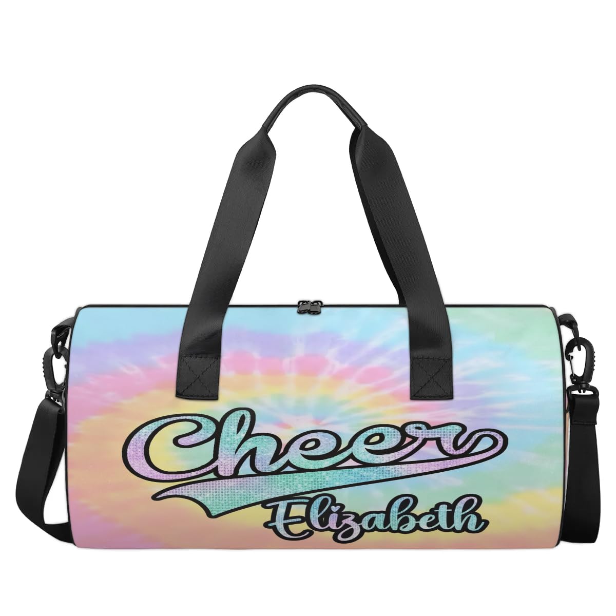 Personalized Dance Bag Duffle Bag for Girl, Custom Gym Bag Gymnastics Sport Travel Bag Weekender Bags with Adjustable Cheer Glitter