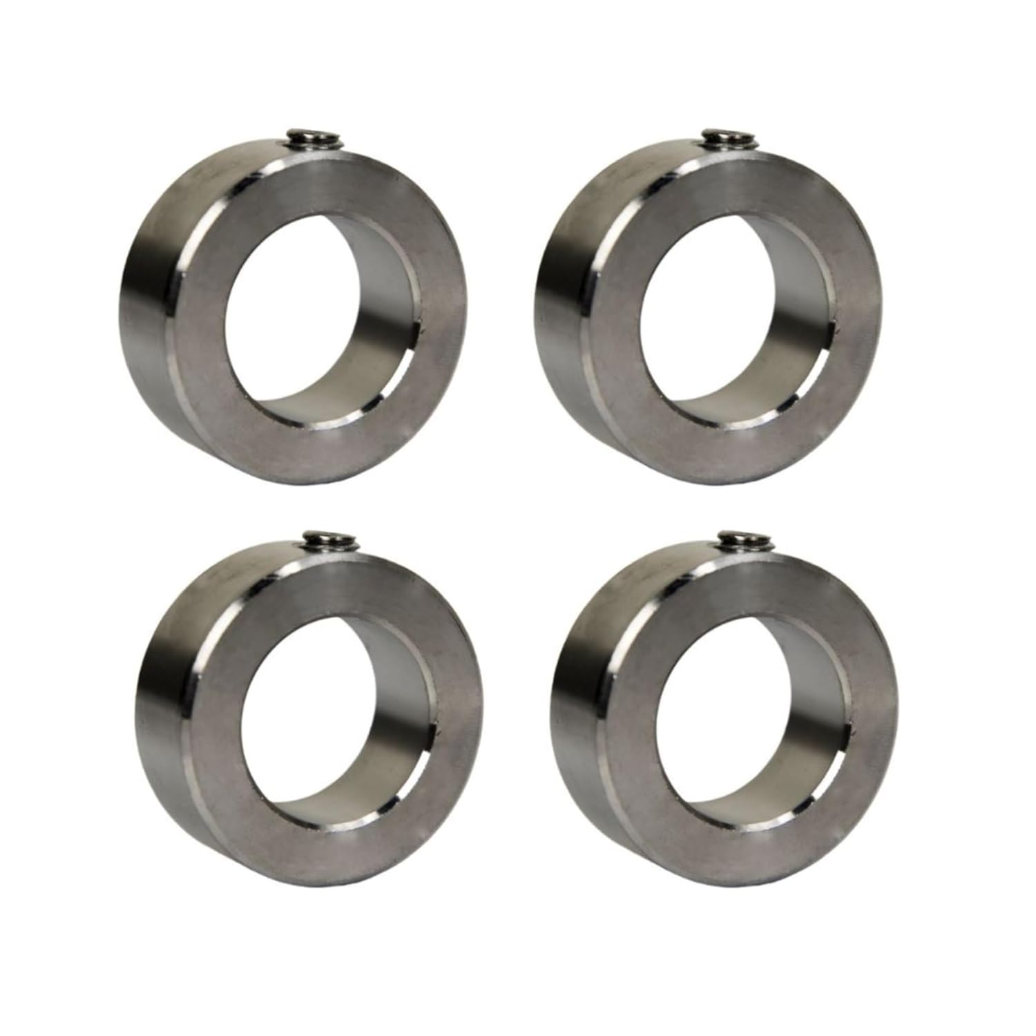 Jeremywell 1/2 Bore Stainless Steel Set Screw Shaft Collar OD 1 Width 7/16 (4 PCS)