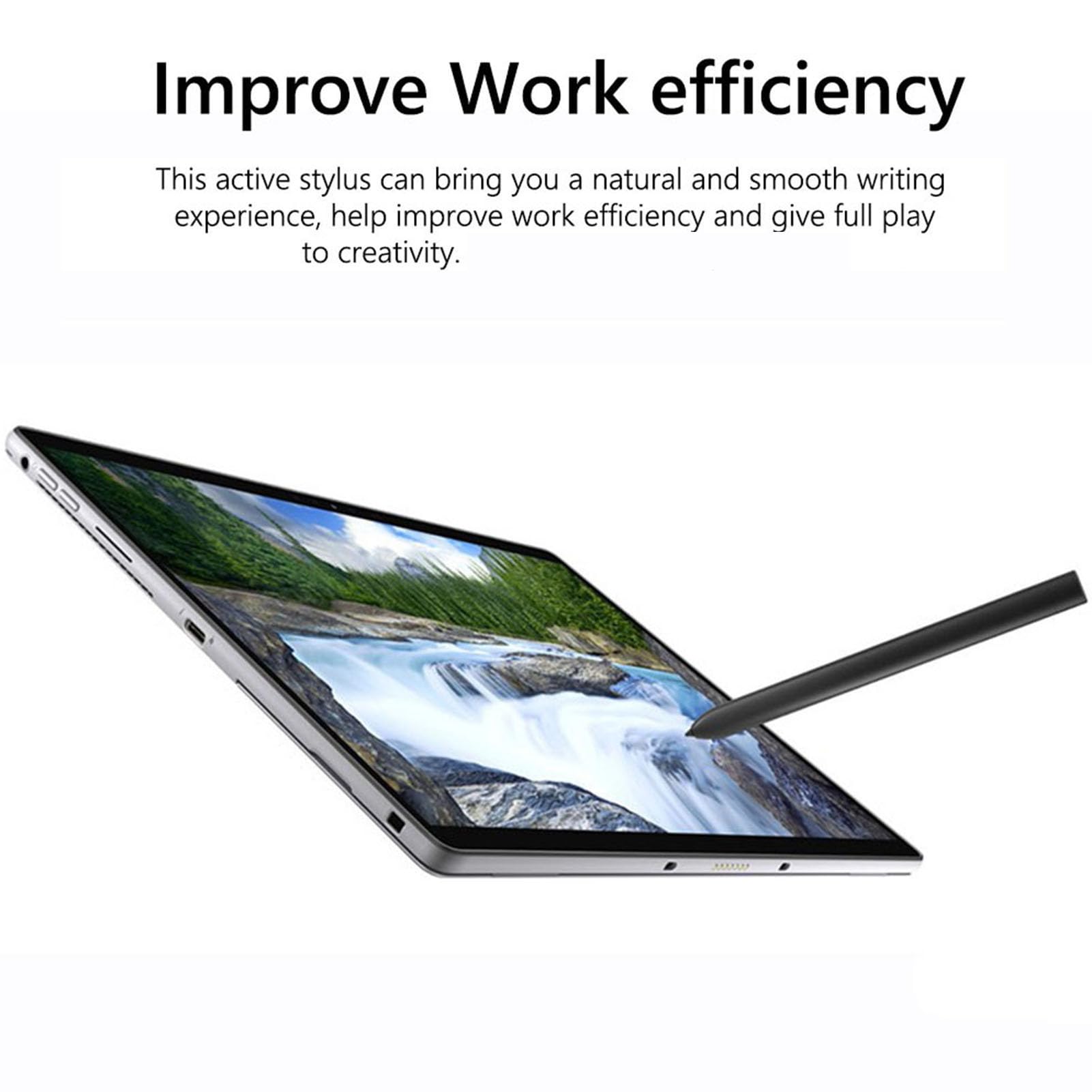 for Dell PN7320A Pen, Active Replacement for Dell Latitude 7320 2 in 1 Tablet, Rechargeable Magnetic Wiring & Drawing Pencil Detachable Pen for Del