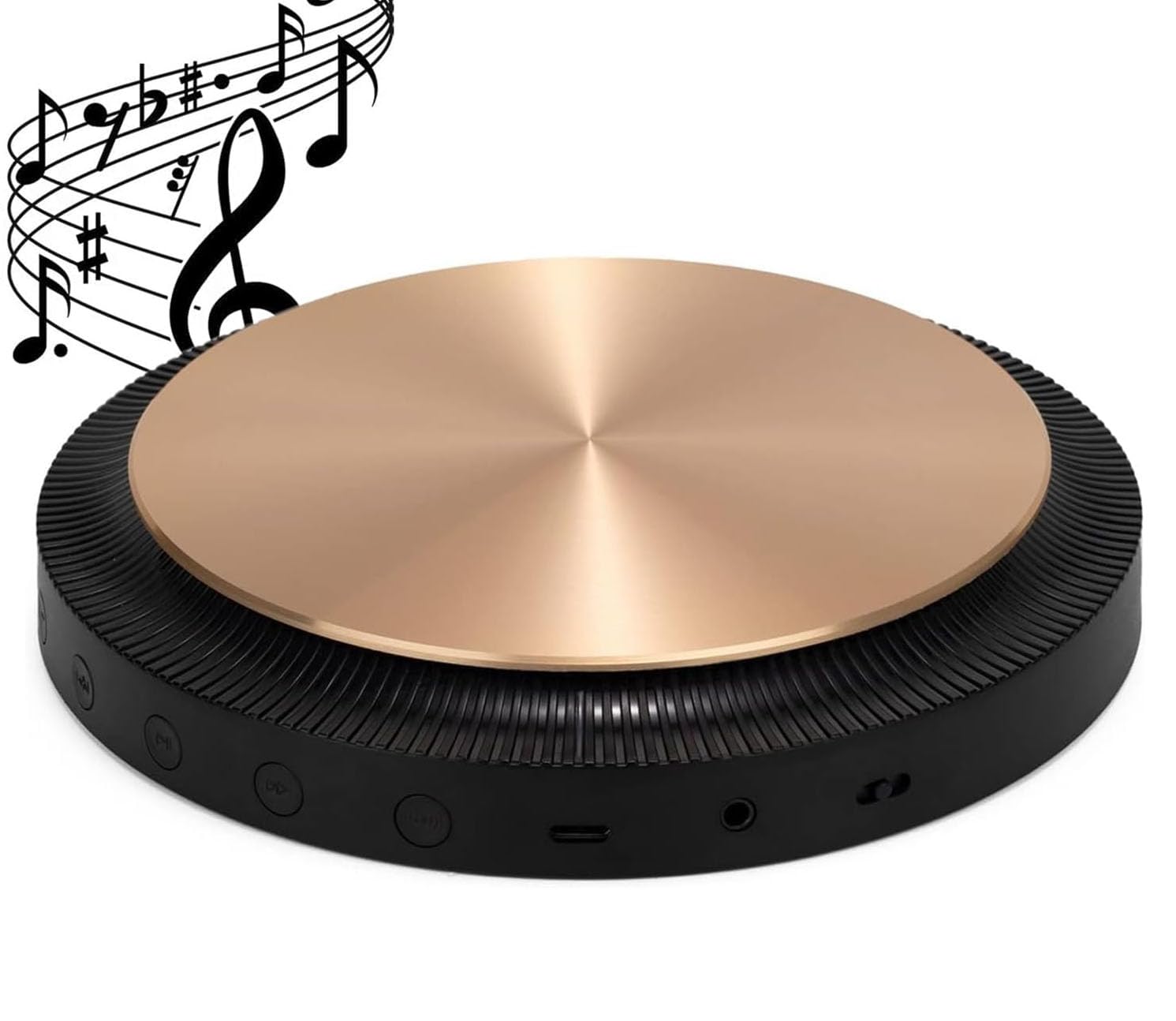 Lettori CD portatili piccoli con porta auricolare da 3,5 mm, altoparlante CD personale ricaricabile, effetto audio Hi-Fi e supporto Bluetooth/vari tipi di CD, batteria integrata da 4000 mAh (nero)