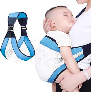 Baby Sling Carrier, One Shoulder Carrier for Toddler, Lightweight Baby Carrier Sling Newborn to Toddler, Mesh Baby Hip Carrier for Toddler Carrier Sling for Infant Carrying 6-40 lbs Blue
