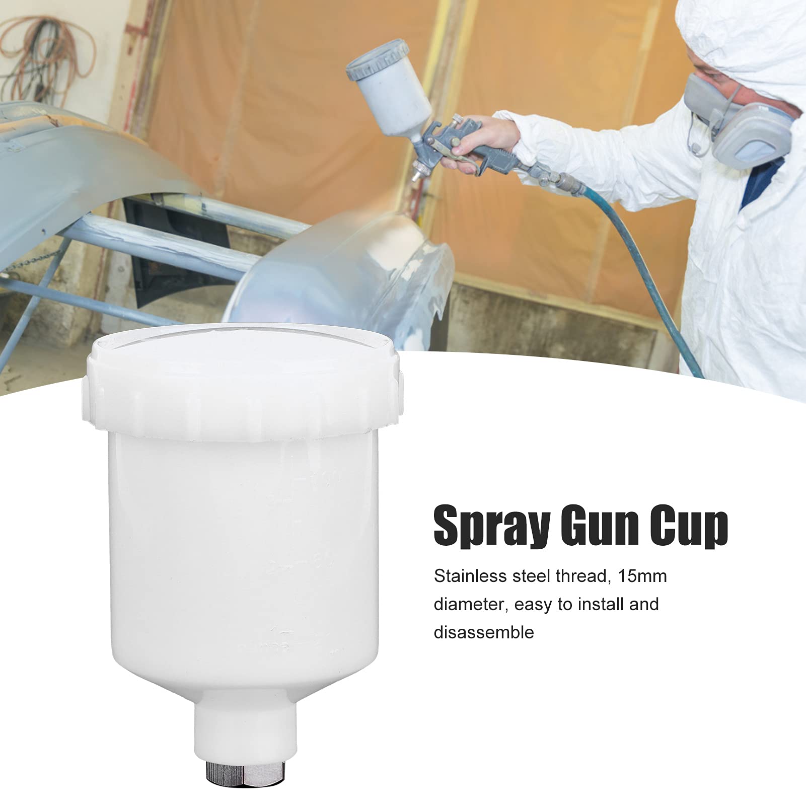 Pièces De Peinture De Remplacement, Gobelet En Plastique De 125ml Avec Filetage Femelle De 15mm Pour Accessoires De Pistolet De Pulvérisation, Facile à Installer Et à Nettoyer