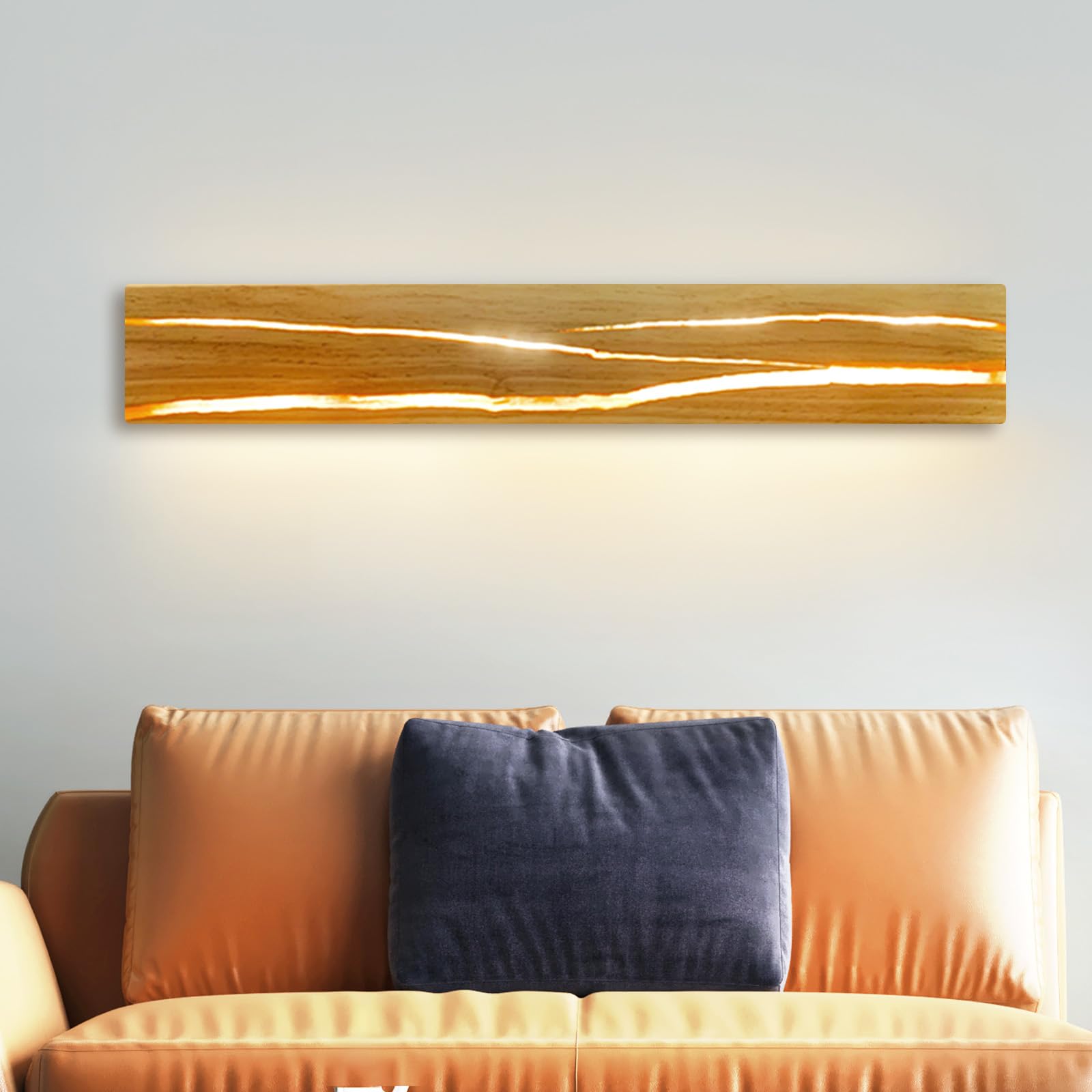 ZMH Lámpara de Pared Interior LED Aplique de Pared industrial Vintage Aplique Madera 8W Blanco Cálido con para Dormitorio Hotel Restaurante Cafetería habitación