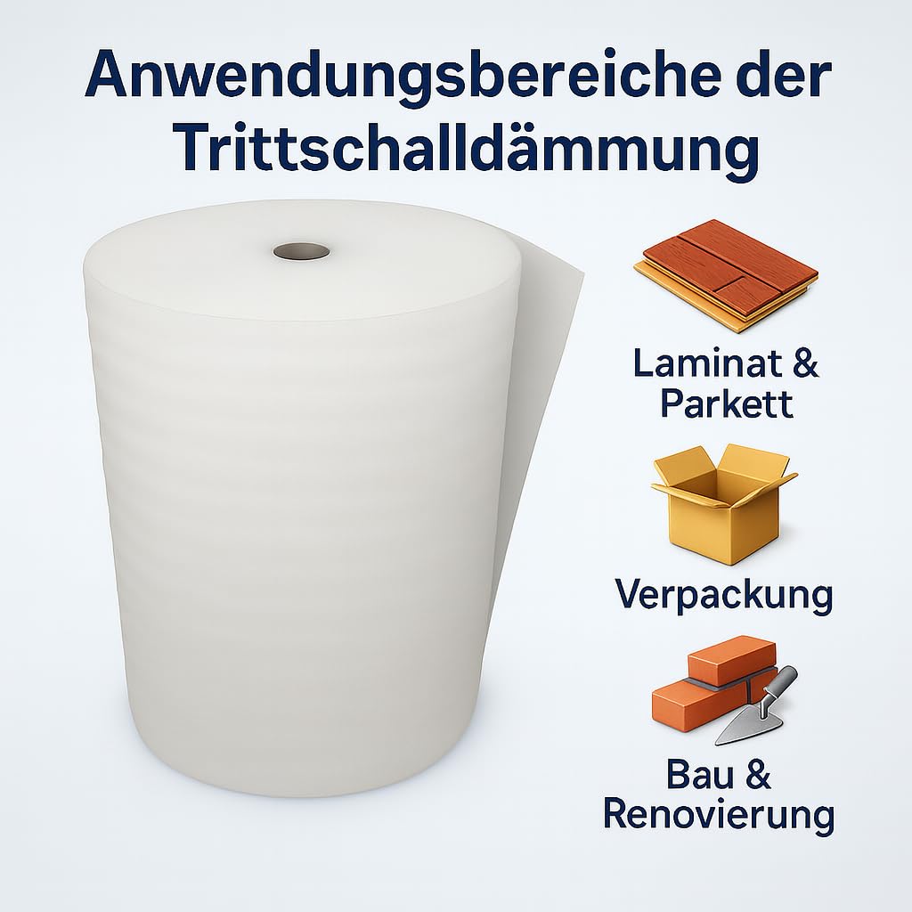 5mm PE Dämmung Schaumfolie Unterlage für Laminat,Parket (25 m²)