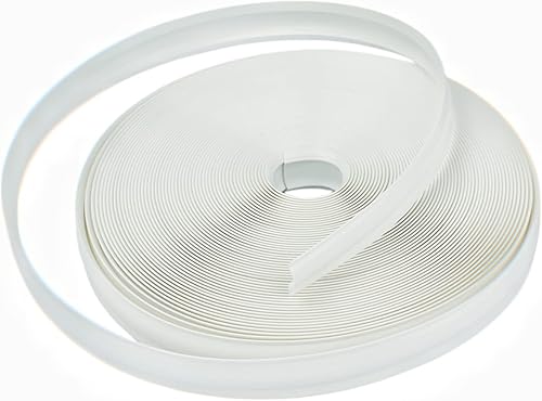 Cubierta de tornillo de vinilo blanco de 34 pulgadas (0.75 pulgadas), para caravana, caravana, remolque, de viaje, (25 pies)